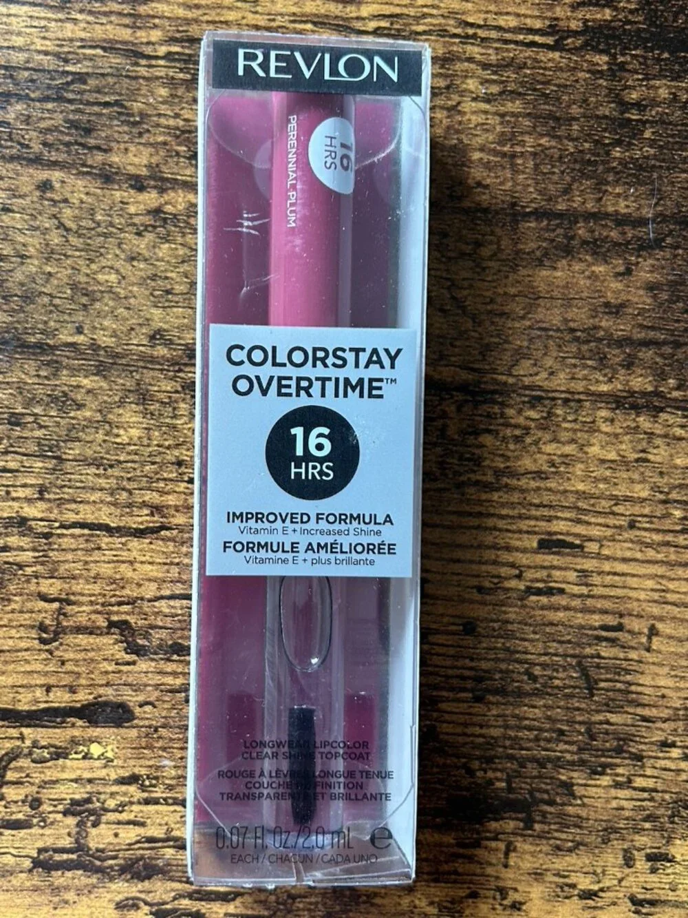 Revlon ColorStay Overtime 16HR Lipcolor Perennial Plum Longwear Liquid Lipstick